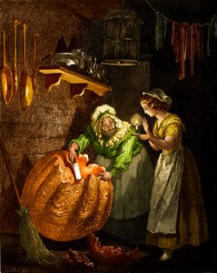 Cenicienta: Hada madrina tallando la calabaza de Gustave Dore